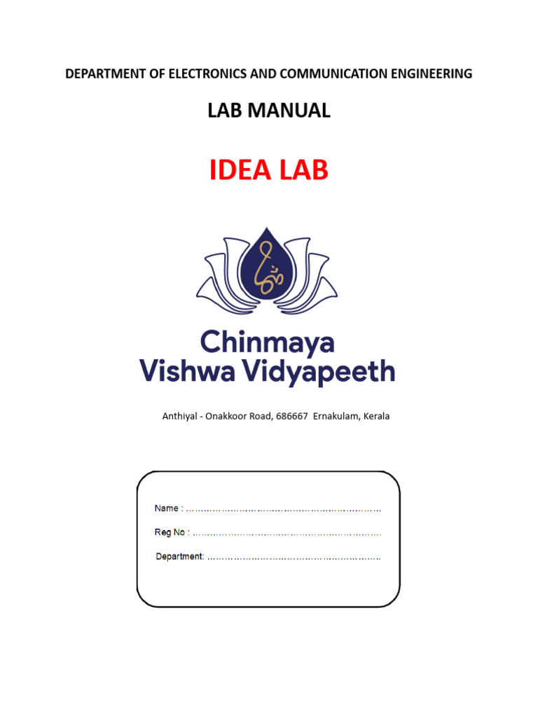 New Idea Lab Manual-Completed Revised | PDF | Arduino | 3 D Printing