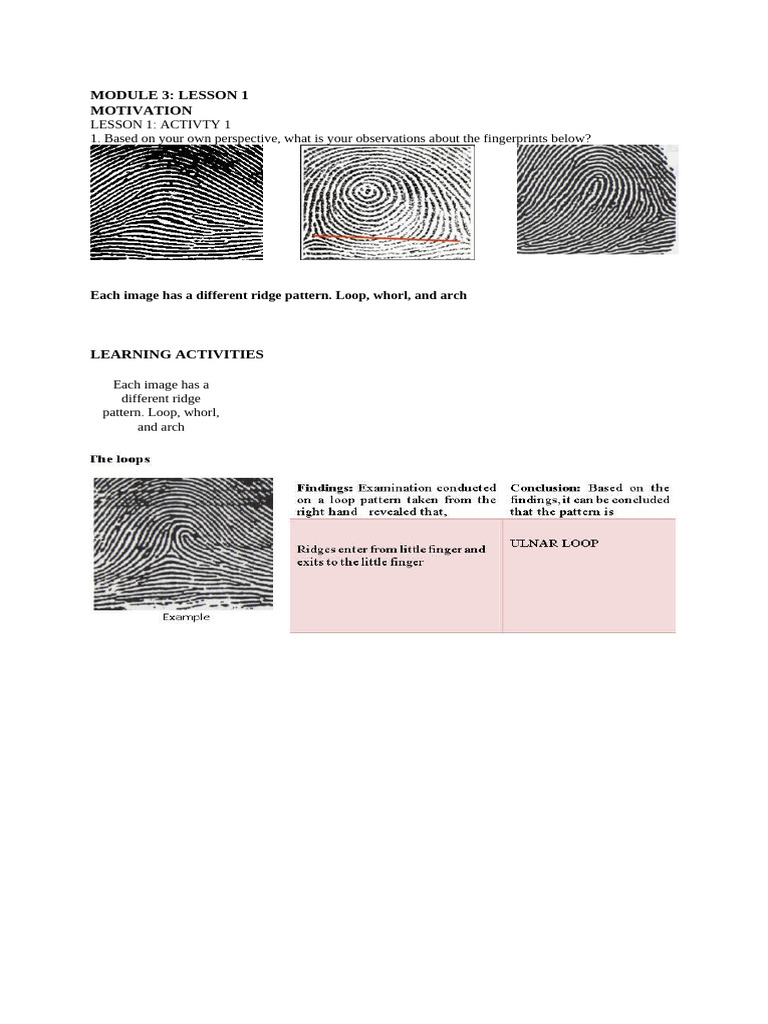 Understanding Fingerprint Patterns and Techniques | PDF | Fingerprint ...