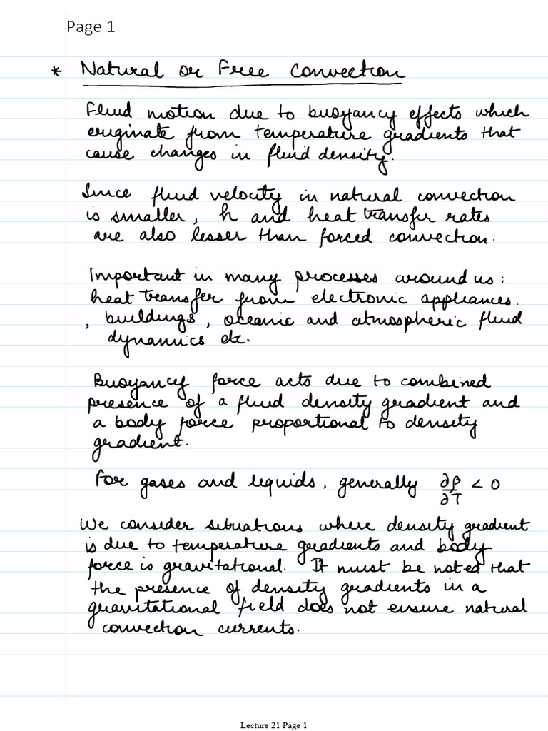 2025-26 MCL242 Lec-21 Natural Convection DRAFT | PDF