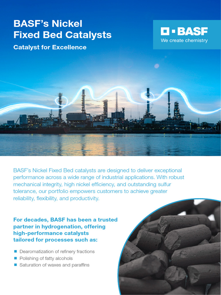 BASF Nickel Fixed Bed Catalysts Guide | PDF | Hydrogenation | Catalysis