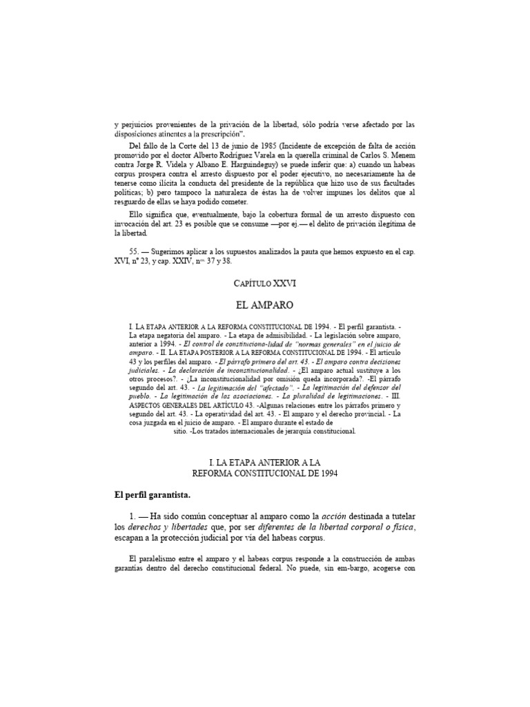 Amparo y Habeas Corpus en Argentina | PDF | Ley procesal | Caso de ley