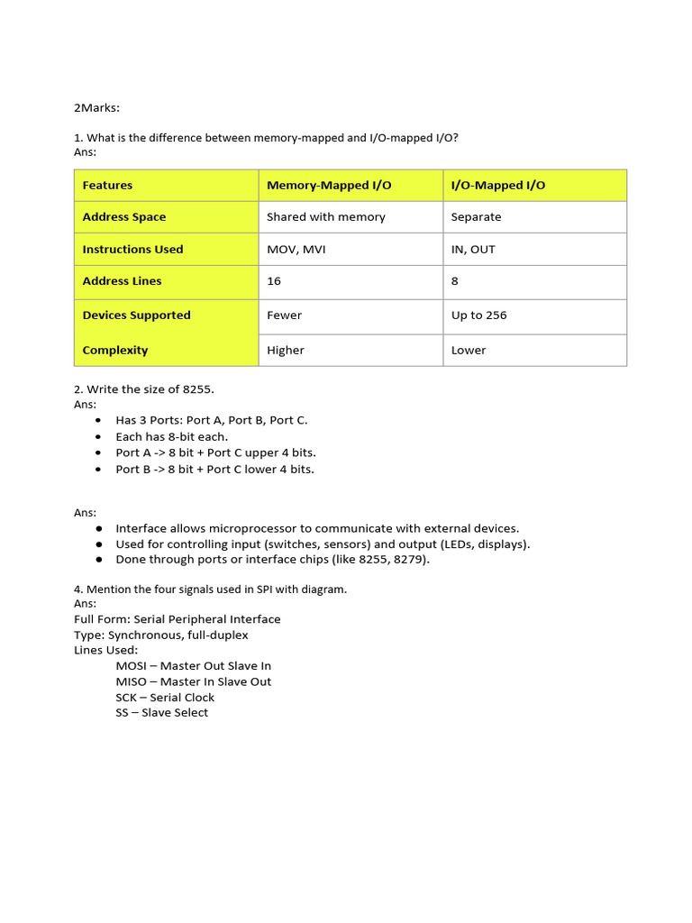 Memory-Mapped vs I/O-Mapped I/O Explained | PDF | Computer Memory ...
