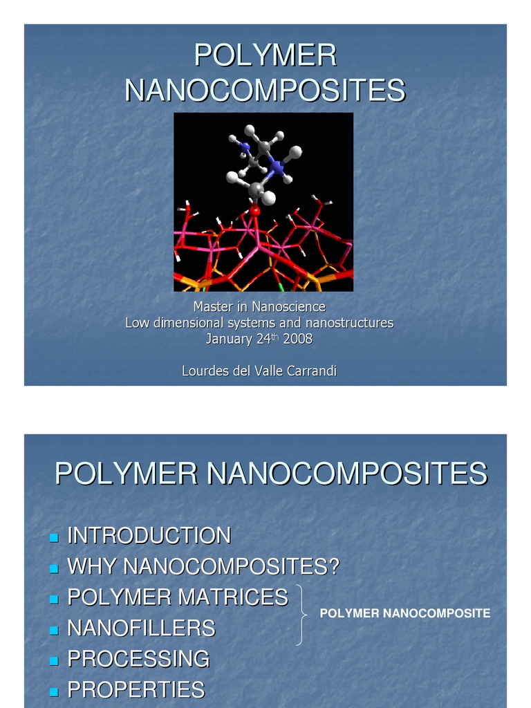 Polymer Nano Composites | PDF | Nanocomposite | Carbon Nanotube