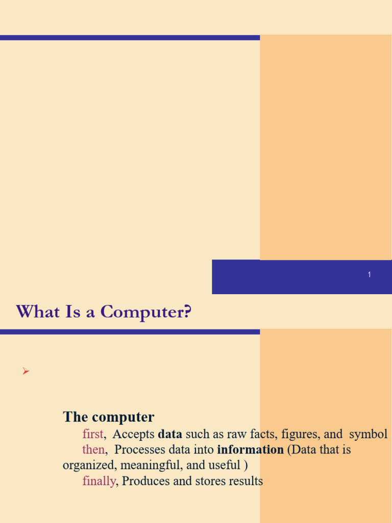 Lec 1 Intro To Computers | PDF | Personal Computers | Computer Data Storage