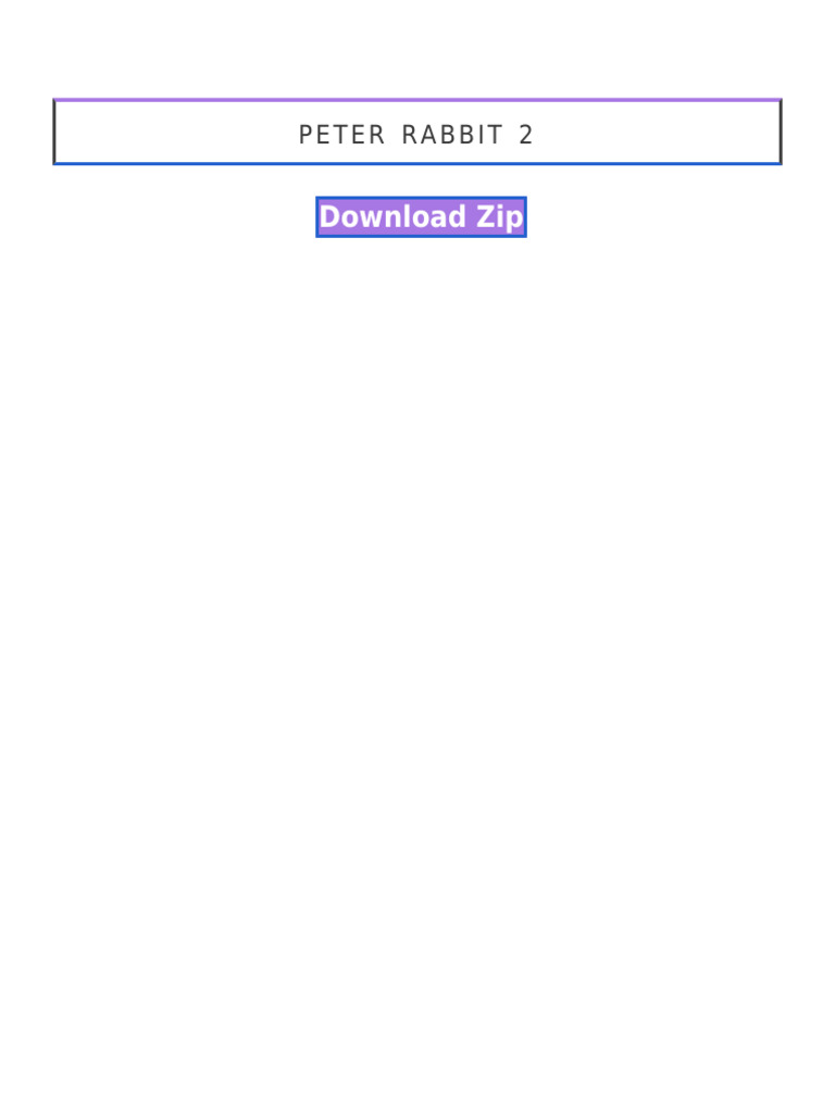 Peter Rabbit 2 (2021) | PDF