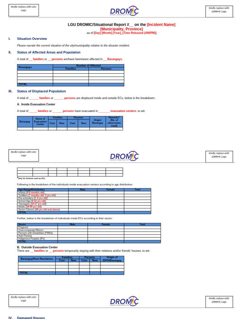 LGU DROMIC Disaster Report Summary | PDF | Natural Hazards