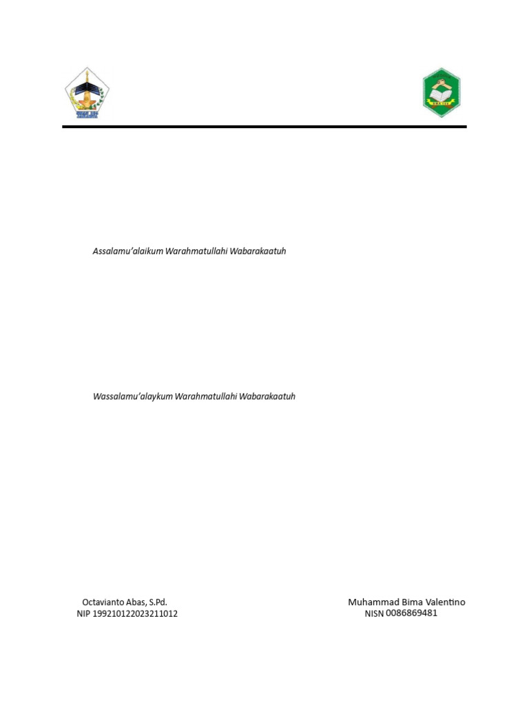 Surat Izin LDKR Rohis SMAN 104 Jakarta | PDF