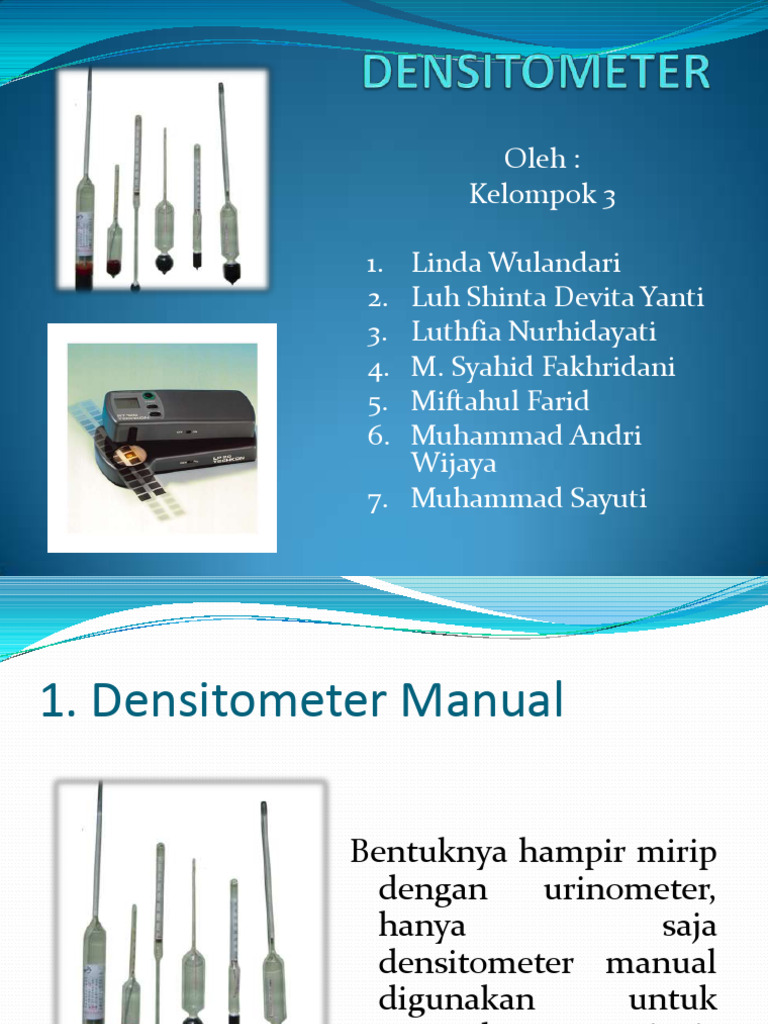 Panduan Densitometer Manual dan Digital | PDF