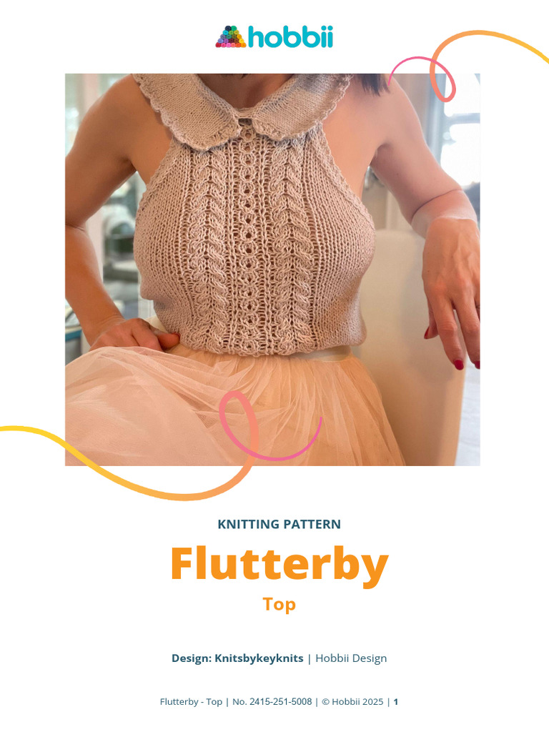 Flutterby Top Knitting Pattern Guide | PDF | Knitting | Basic Knitted ...