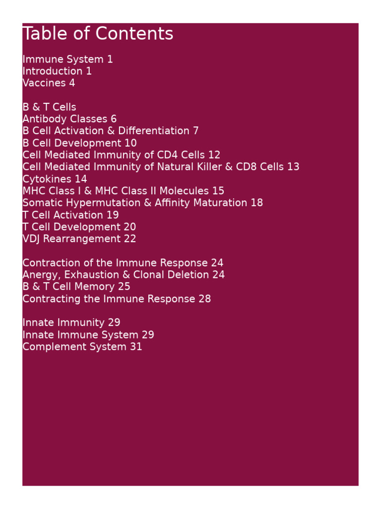 TOC Immune System | PDF