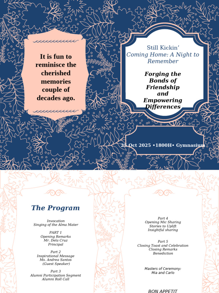 Alumni Reunion Celebration Program | PDF