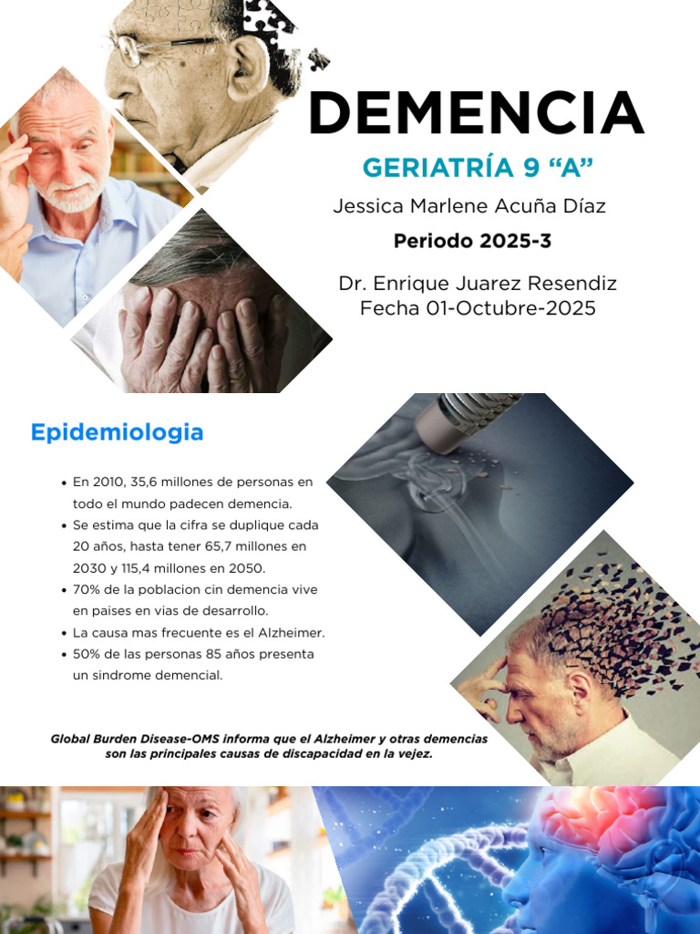 Demencia: Epidemiología y Diagnóstico | PDF | Demencia | Neuroimagen