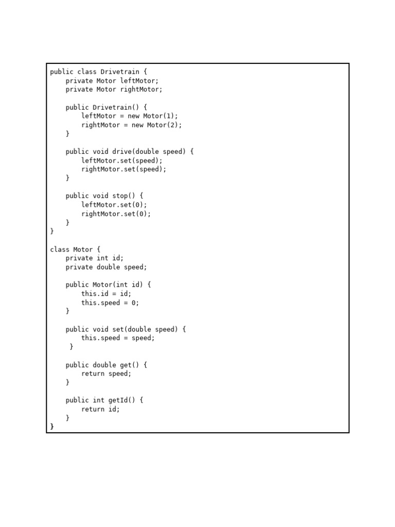 Robot Drivetrain Class Overview | PDF