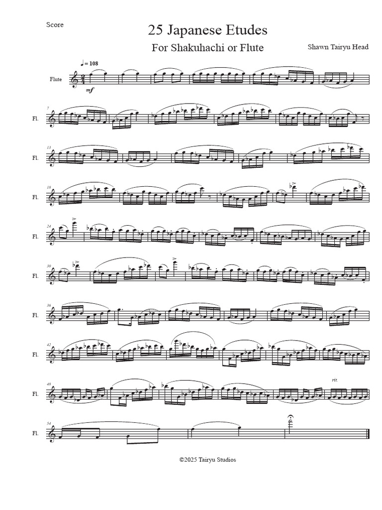 値下げ・CHANGES for 7 Flutes スコア&パート譜 2025 Flute Etudes Collection | PDF | Woodwind Instruments | Aerophones