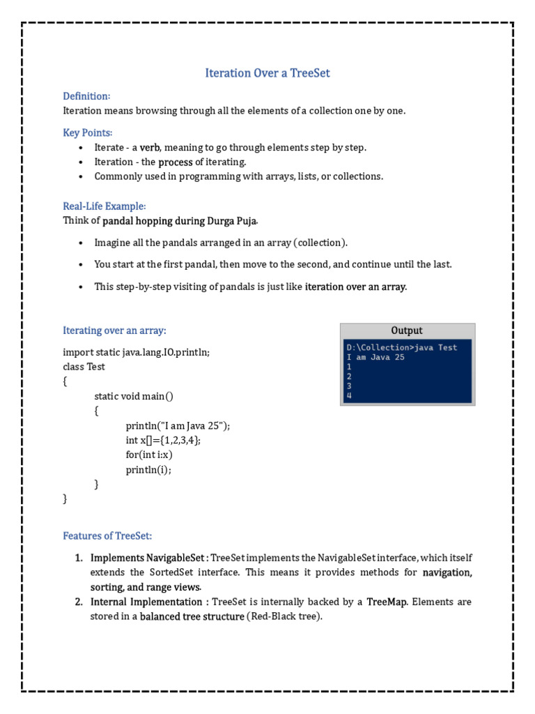 Iteration Over A TreeSet | PDF | Programming Paradigms | Software ...