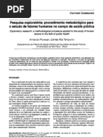 Pesquisa exploratória - procedimento metodológico para o estudo de fatores humanos no campo da saúde pública