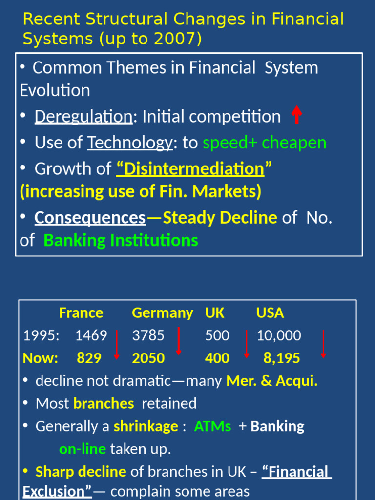 Structural Changes in Financial Systems | PDF