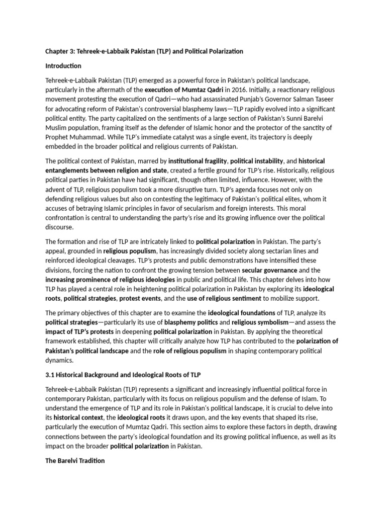 TLP's Role in Pakistan's Political Polarization | PDF | Populism | Pakistan