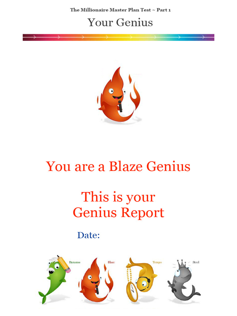 Blaze Genius Report Overview | PDF | Genius | Visual Perception