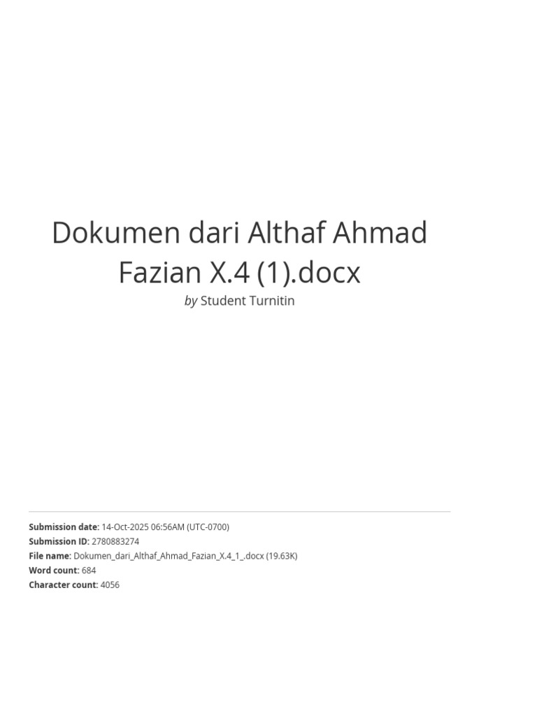 Originality Report for Althaf Ahmad's Document | PDF