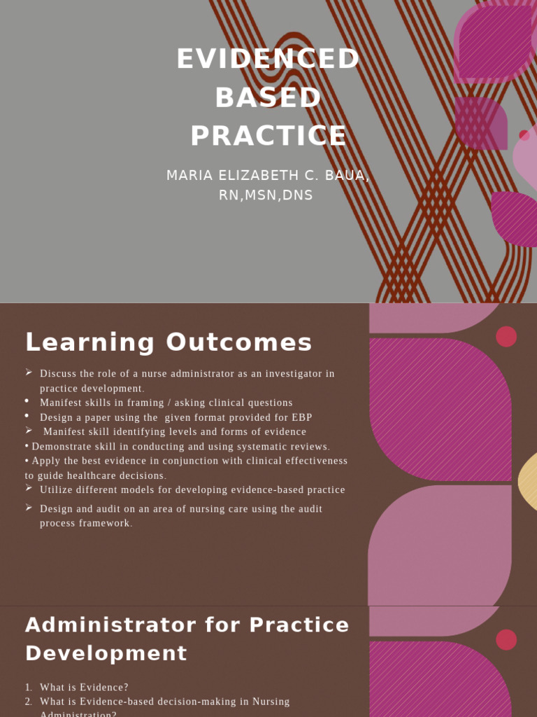 Evidence-Based Practice in Nursing | PDF | Evidence Based Medicine ...