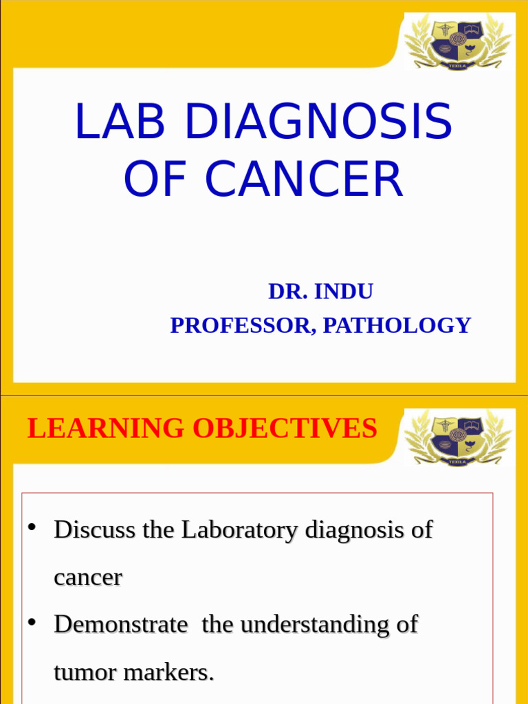 Cancer Laboratory Diagnosis Overview | PDF | Cancer | Neoplasms