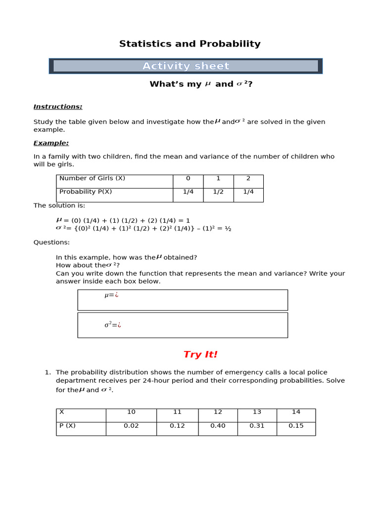 Acitvity Sheet 5 | PDF