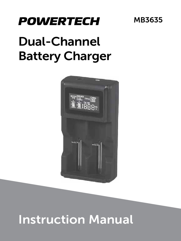 Dual-Channel Battery Charger Manual | PDF | Battery Charger ...