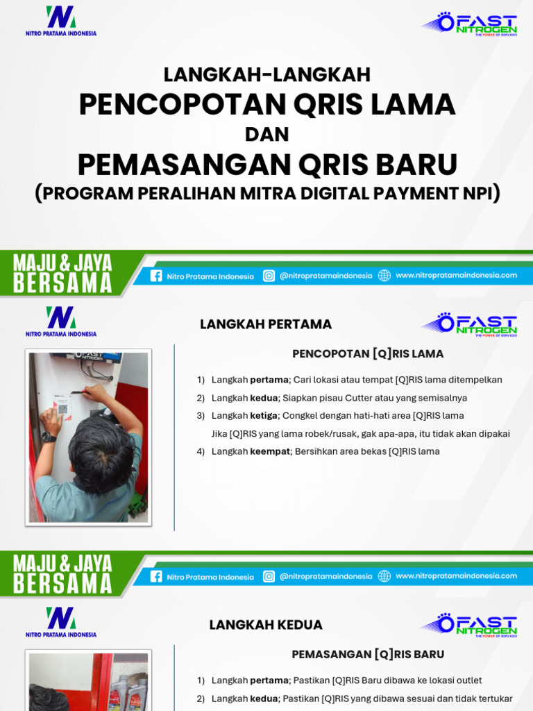 Tim QRIS NPI - Cara Pencopotan Dan Pemasangan Sticker (Q) RIS Fast ...