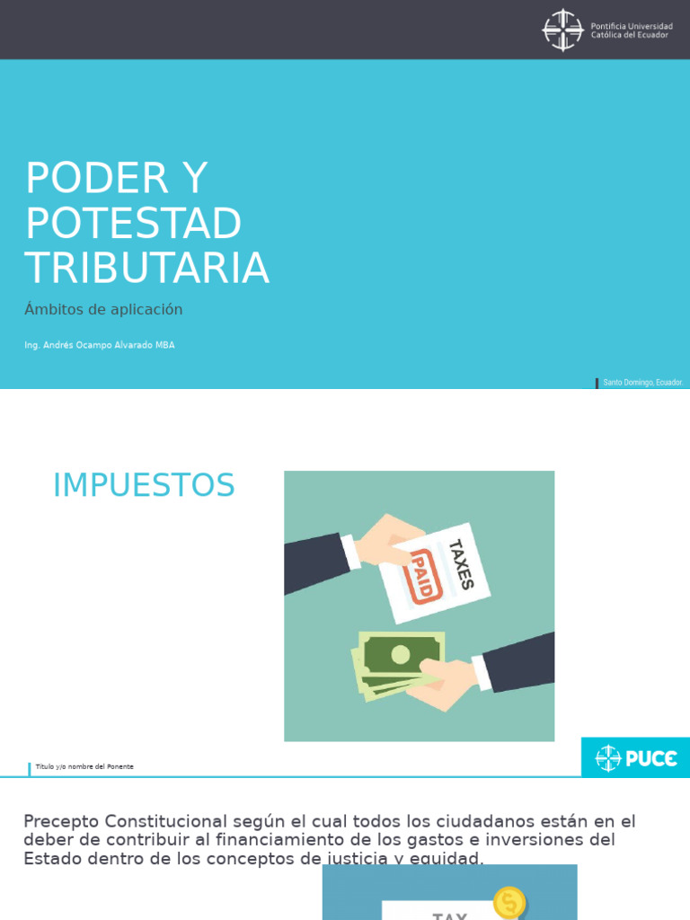 Poder y Potestad Tributaria en Ecuador | PDF | Impuestos | Economias
