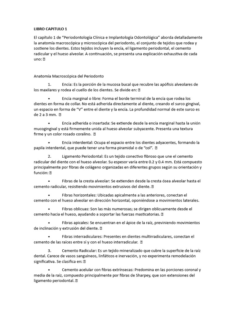 Libro Capitulo 1 | PDF | Epitelio | Hueso