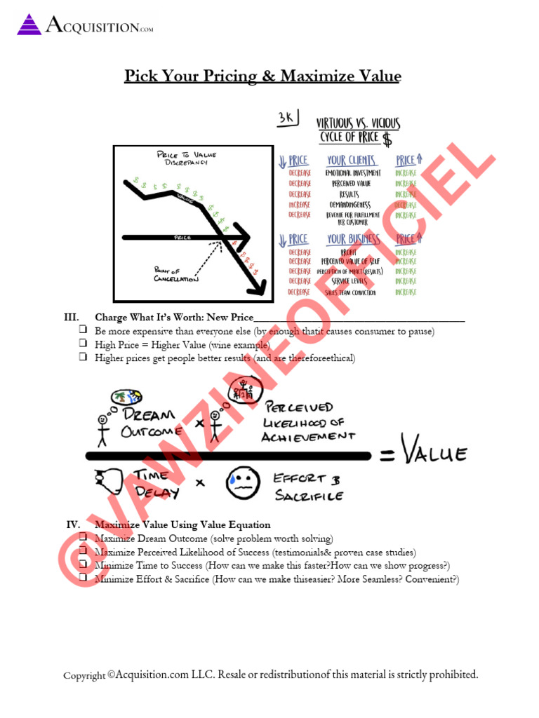 Pricing Strategies for Value Maximization | PDF