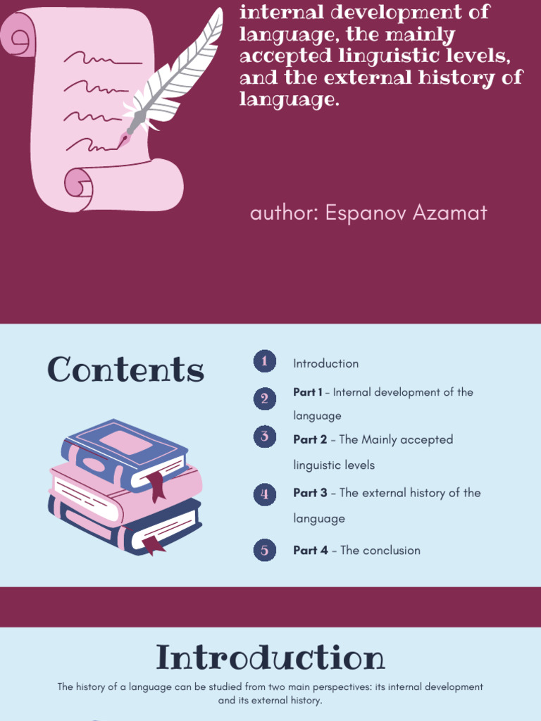 Language Development: Internal & External Factors | PDF | English ...