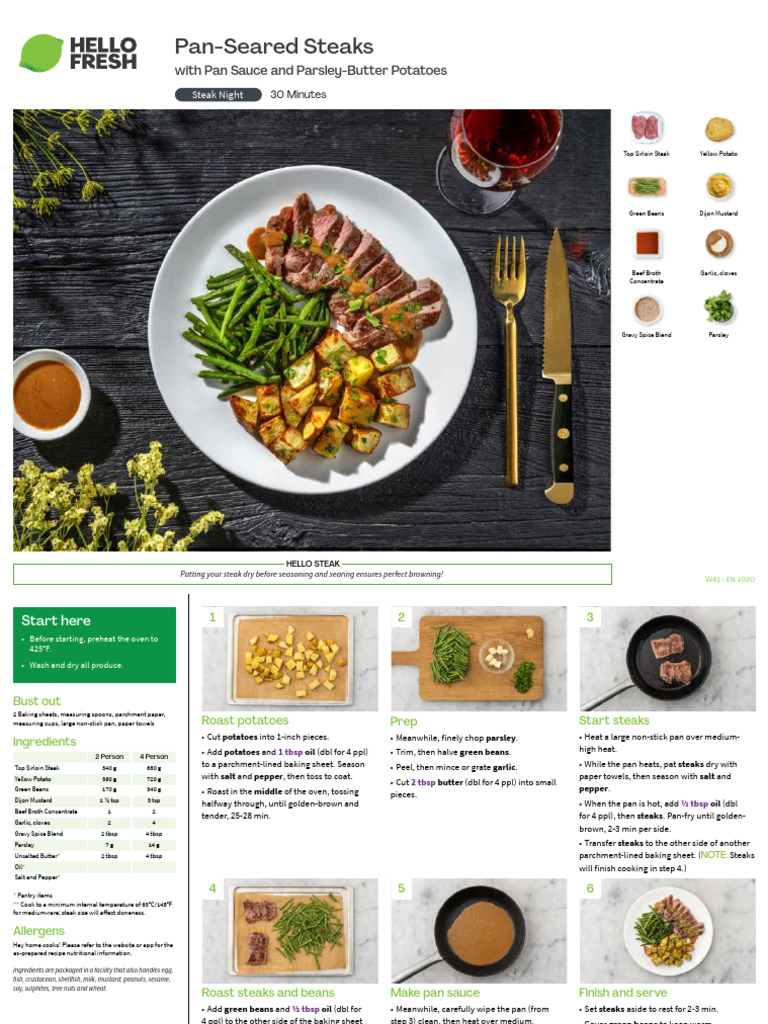 Pan Seared Steaks | PDF | Steak | Baking