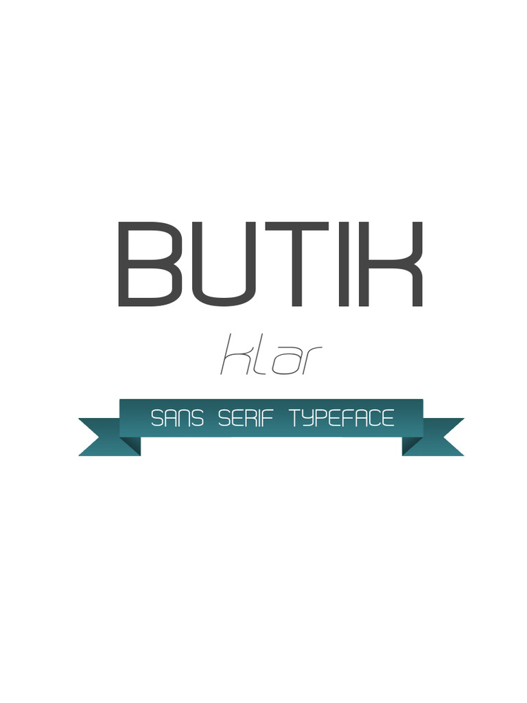 Butik Klar: A Modern Sans Serif Font | PDF | Typefaces | Sans Serif