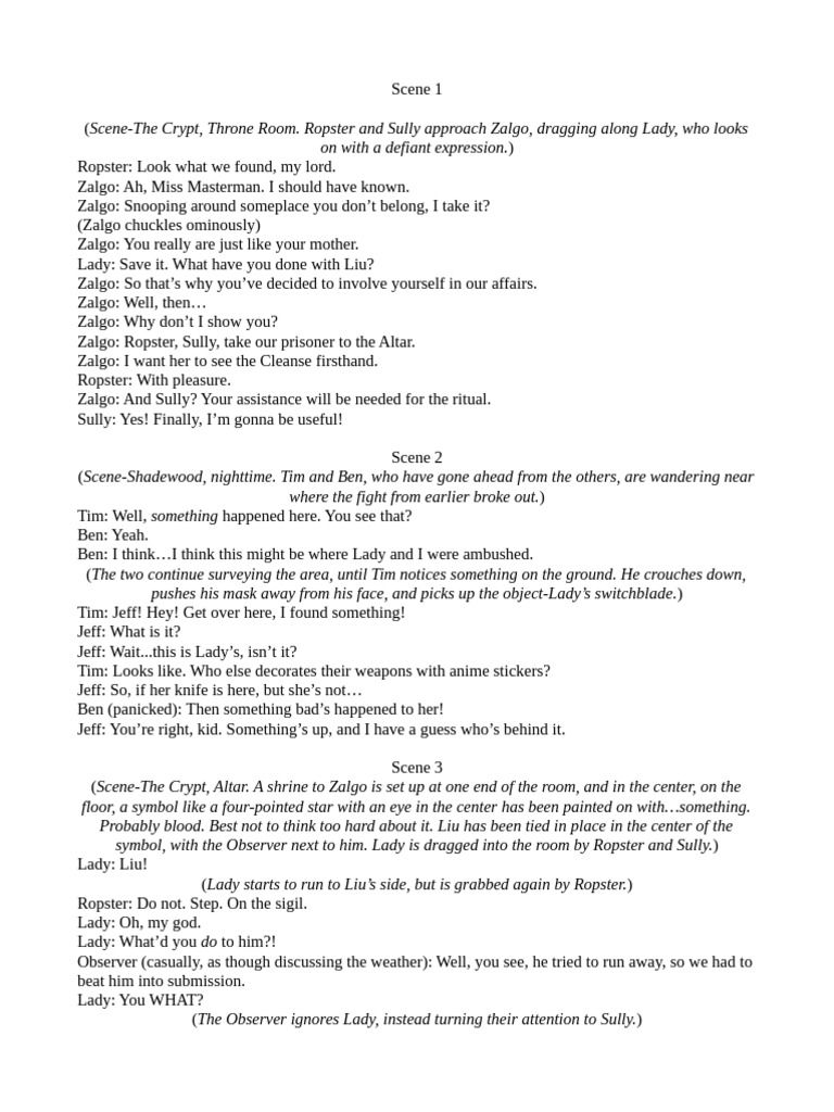 Zalgo's Ritual and Randy's Return | PDF