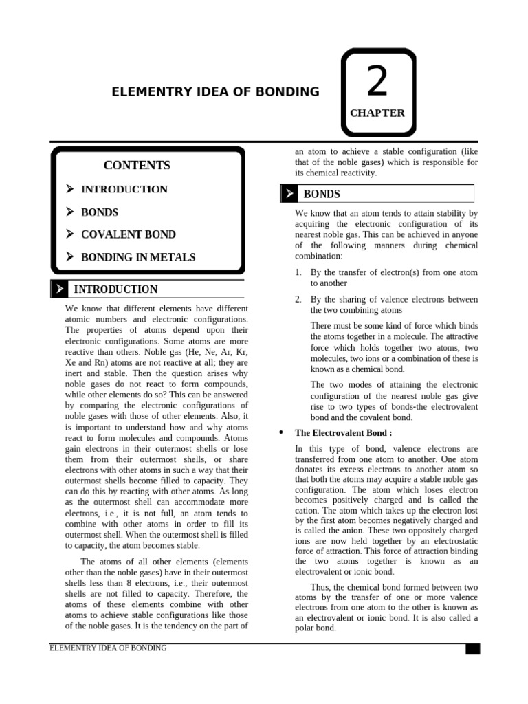 Understanding Chemical Bonding Basics | PDF | Ionic Bonding | Ion