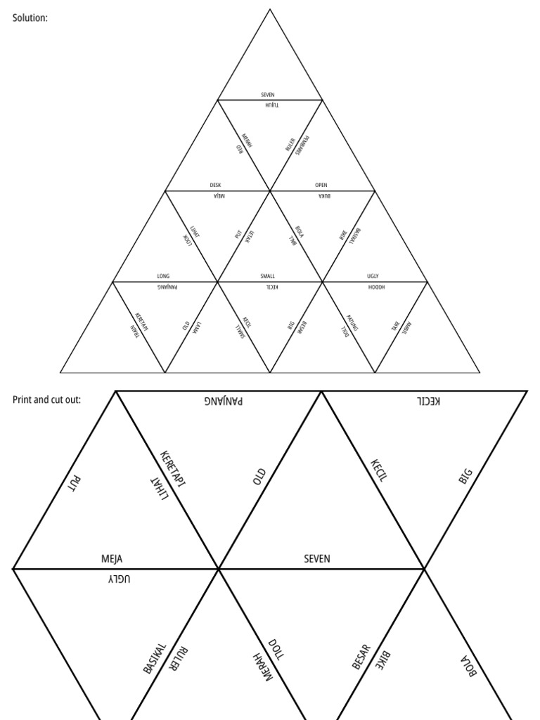 Educational Tarsia Puzzle Template | PDF