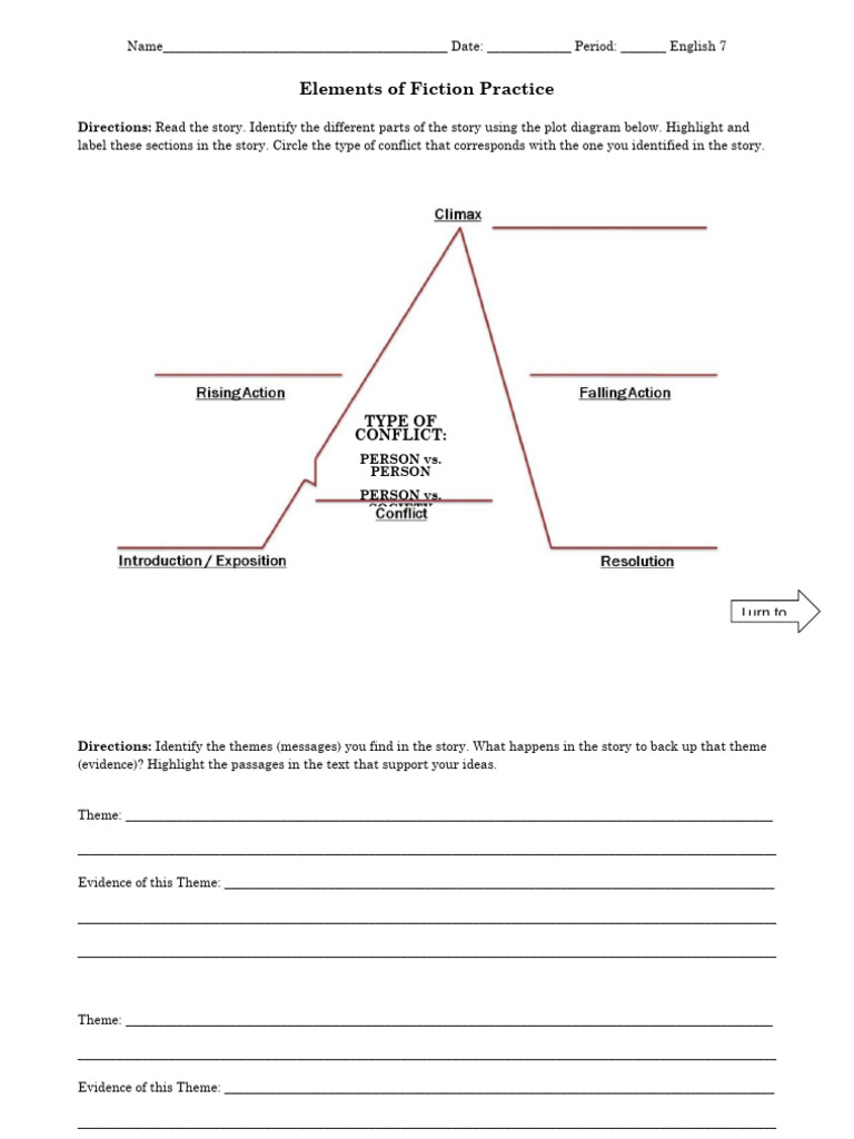 Elements of Fiction Practice | PDF