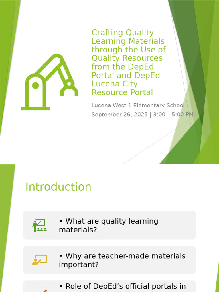 Crafting Quality Learning Materials Sept26-2025 | PDF | Learning | Teachers