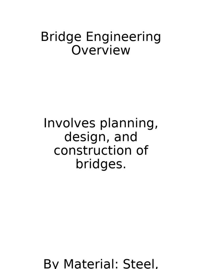 Bridge Engineering: Design & Materials | PDF