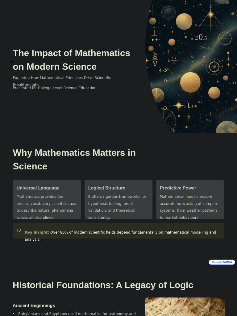 The Impact of Mathematics On Modern Science | PDF | Mathematics | Science