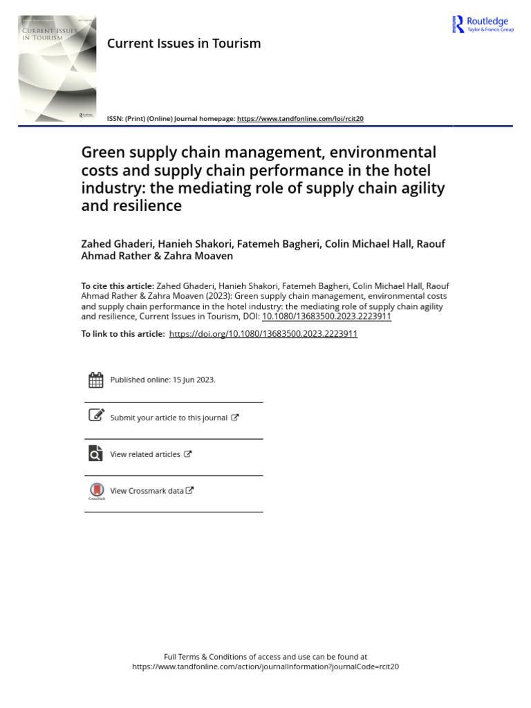Green Supply Chain Management Environmen | PDF | Supply Chain ...