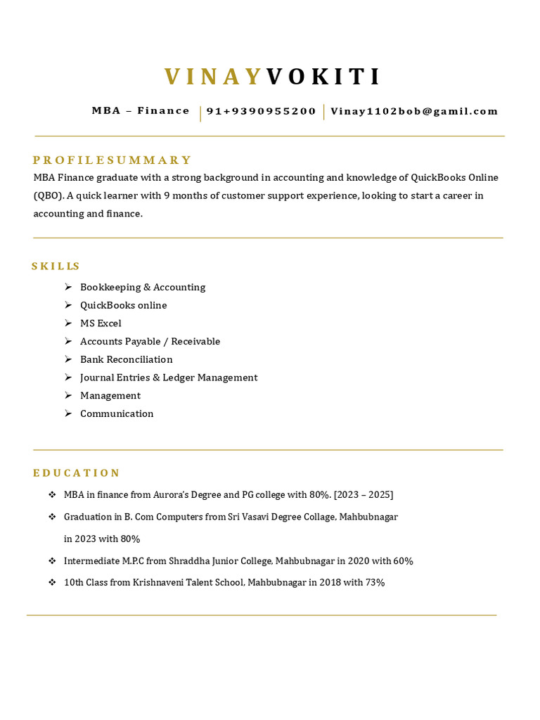 Vinay CV | PDF