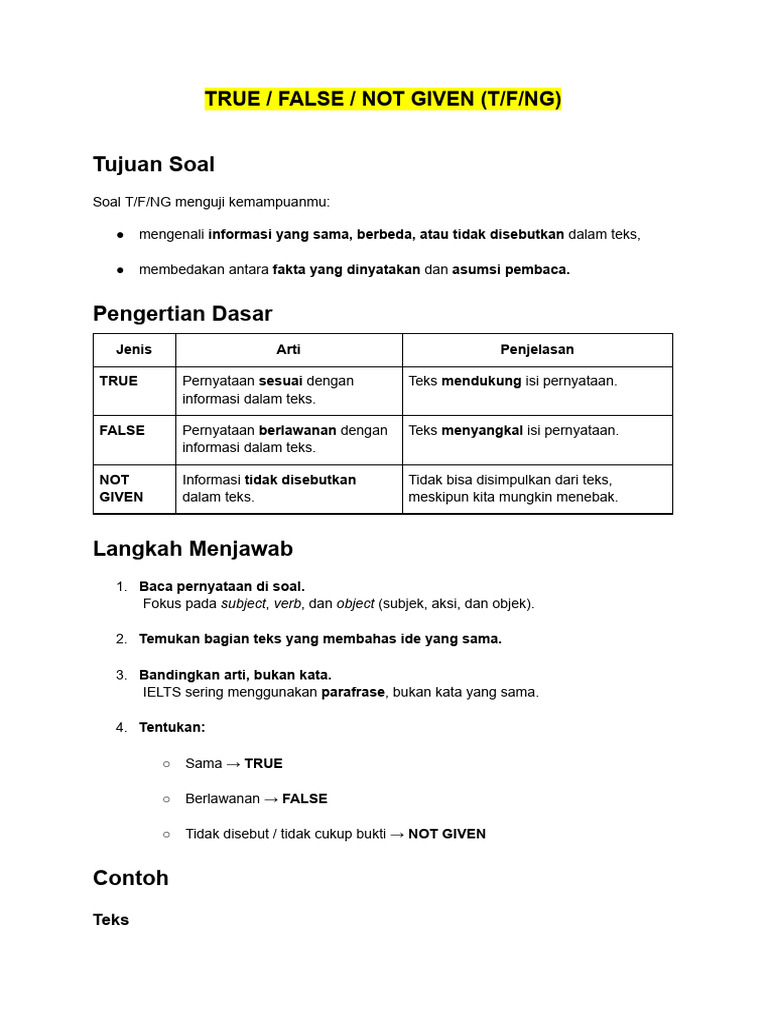 Understanding True/False/Not Given | PDF | Transport | Land Transport