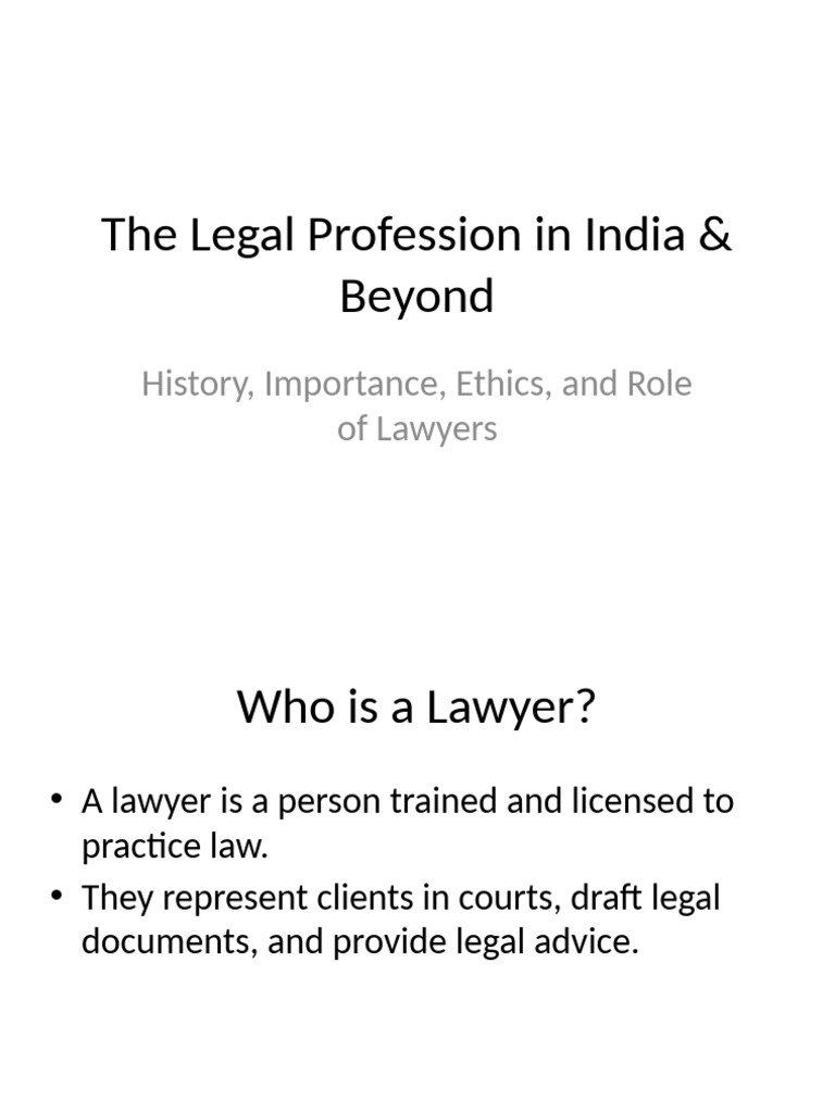 Overview of the Legal Profession in India | PDF | Lawyer | Advocate