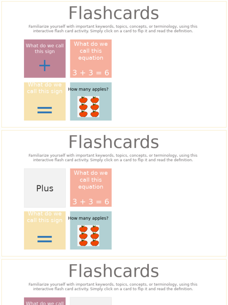 Flash Card For Readness Part 3 | PDF