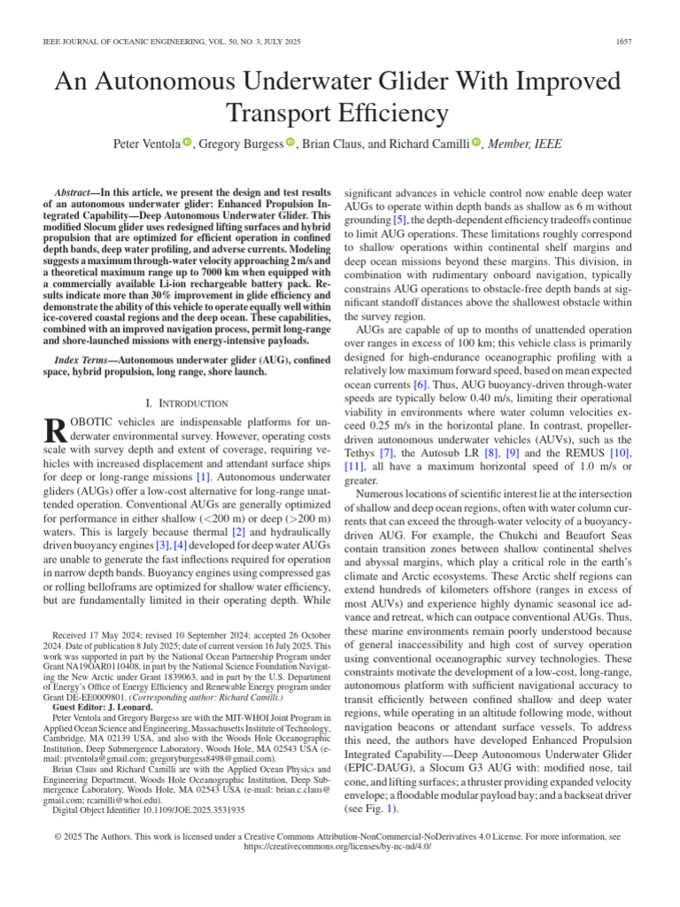 Enhanced Efficiency of Underwater Glider | PDF | Computational Fluid ...