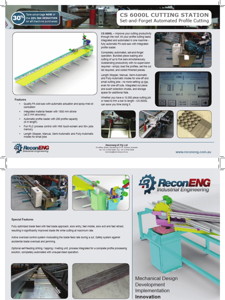 CS 6000L Automated Profile Cutting | PDF | Automation