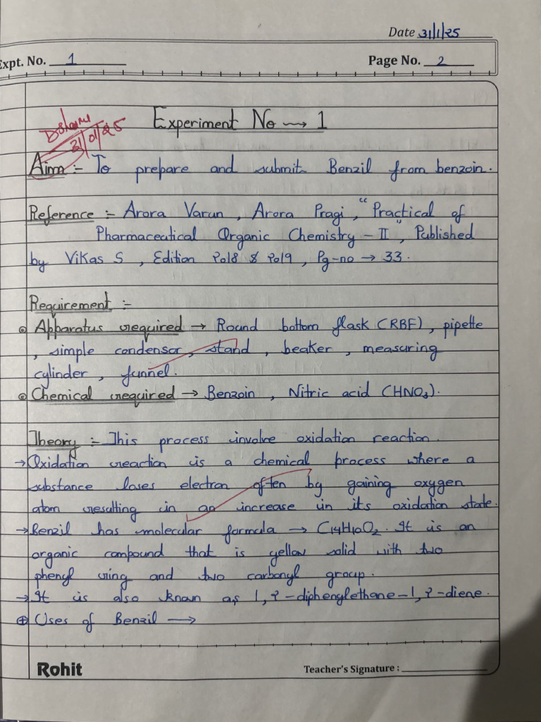Organic Practical File Which Helps Students in Practical | PDF